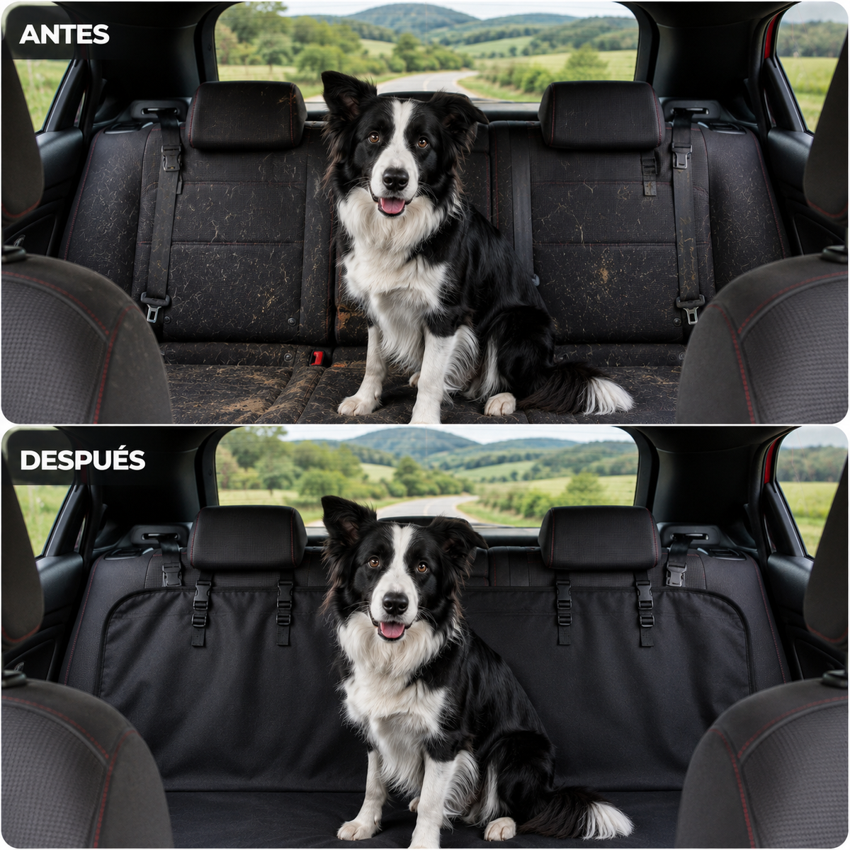 Viaja con tu perro. Protege tu coche.