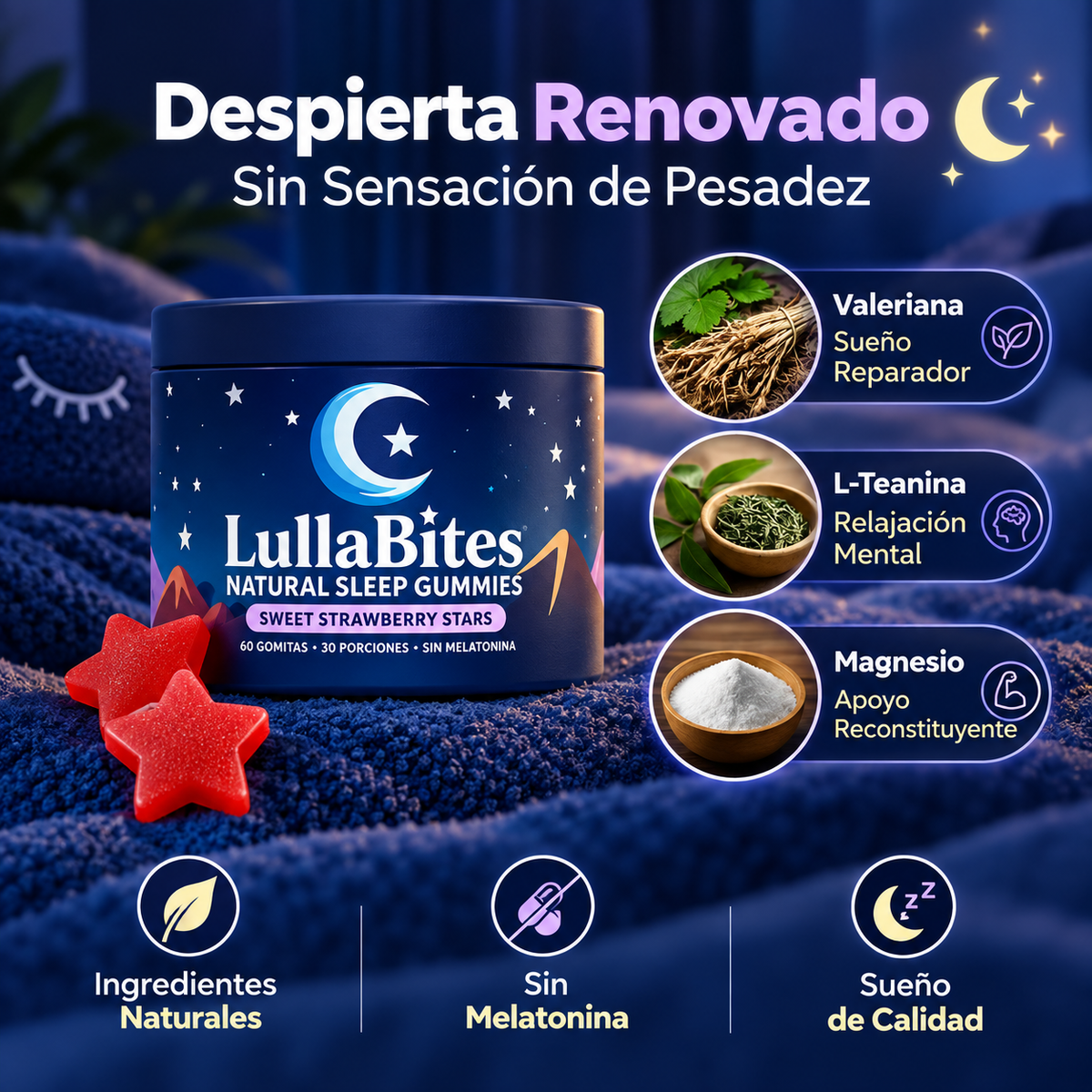LullaBites – Gominolas Naturales PARA DORMIR COMO UN BEBÉ