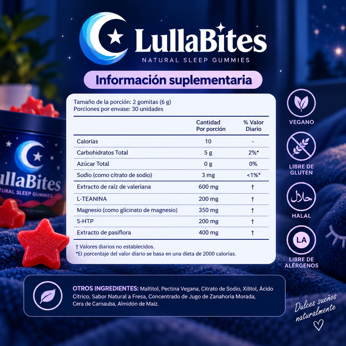LullaBites – Gominolas Naturales PARA DORMIR COMO UN BEBÉ