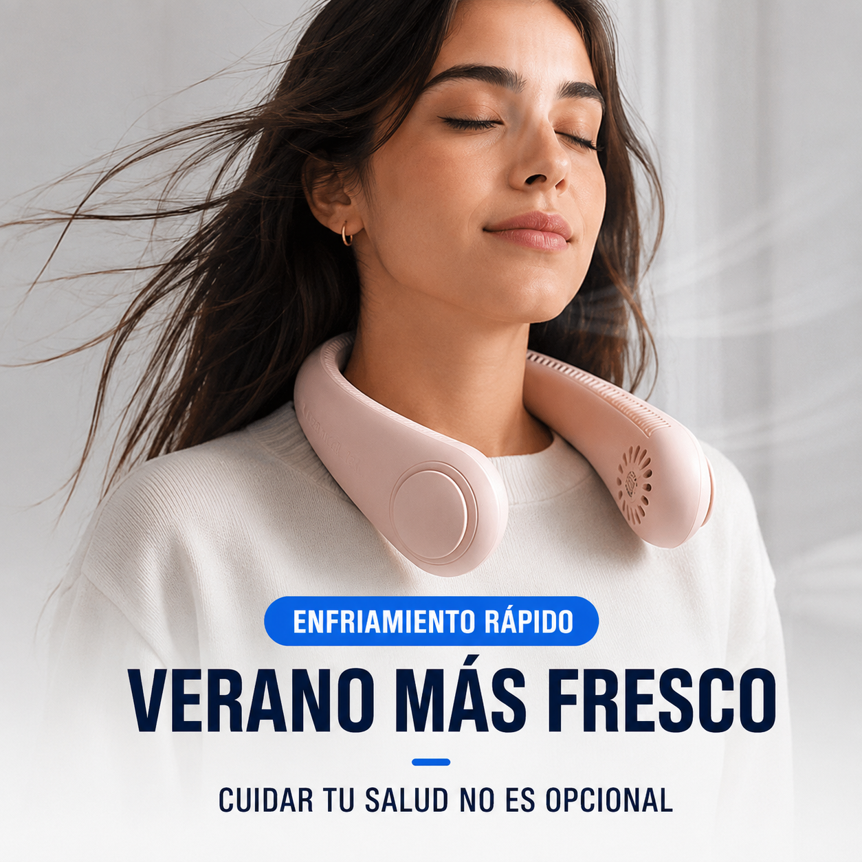 Ventilador de cuello portátil sin aspas